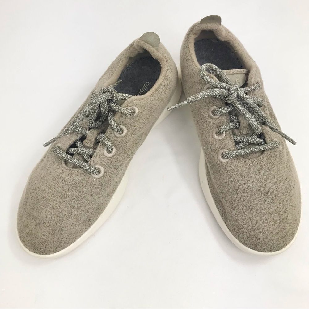 Allbirds Olive Green Wool Runner Lace Up Athletic Athleisure Women’s Sneakers